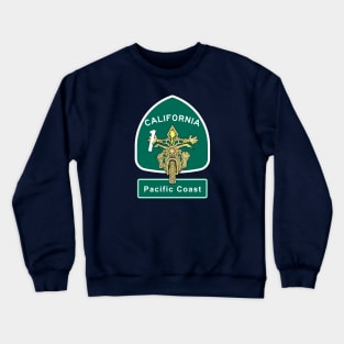 California Bikers Love Pacific Coast Highway Crewneck Sweatshirt